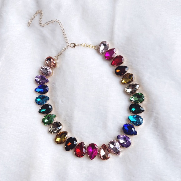 Rainbow Statement Necklace - Picture 4 of 9